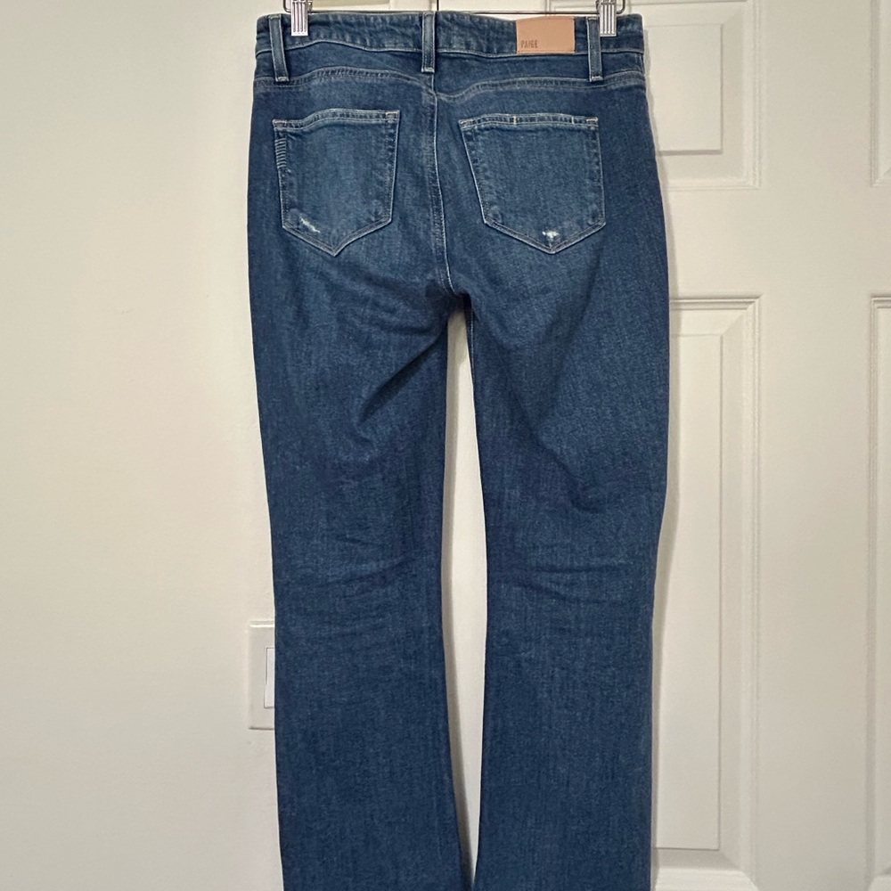 PAIGE Dark Blue Flare Jeans - Picture 2 of 4